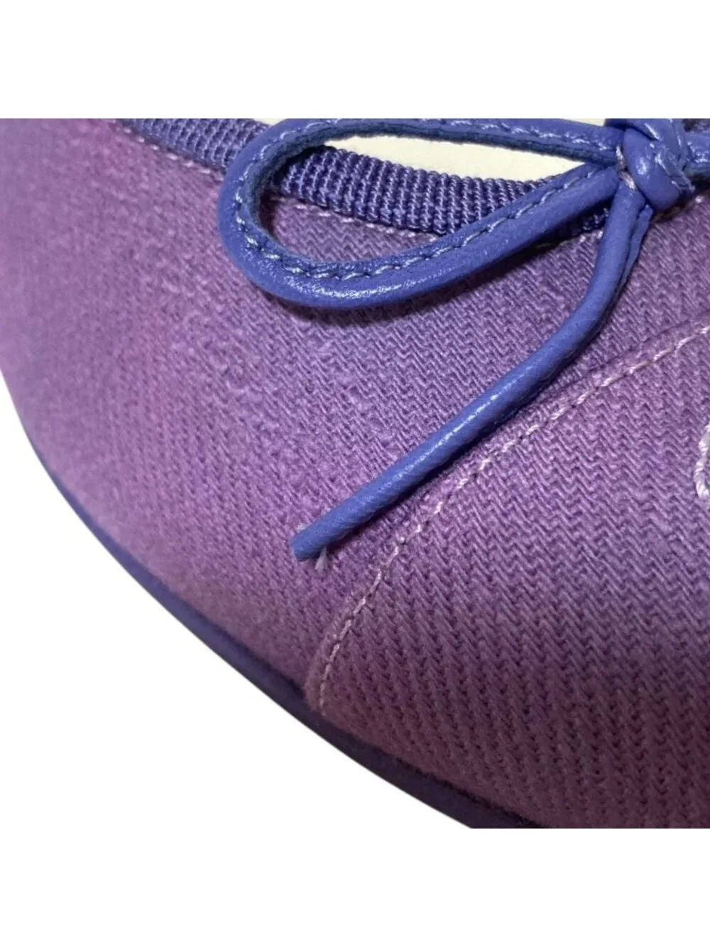 Chanel CC Logo Ribbon Ballerina Flat Pumps Ballet Shoes Purple Spring